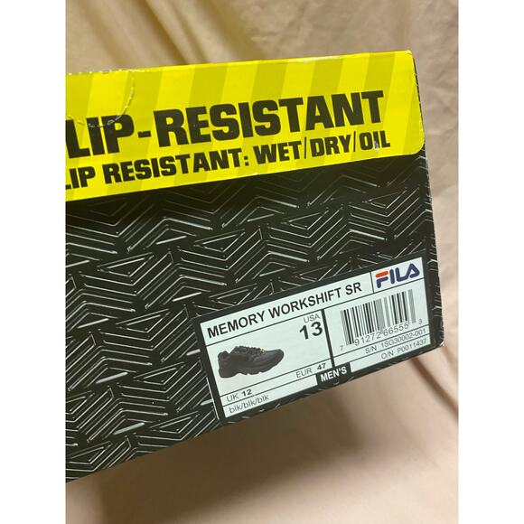 NIB Fila Men\'s Memory Workshift Slip Resistant Shoes Size 13